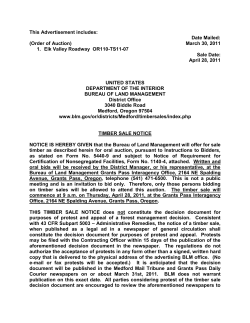 Timber Sale Notice Elk Valley Roadway