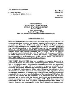 Timber Sale Notice July 2011 Sales