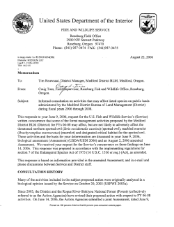 Letter of Concurrence, FY 2006-2008