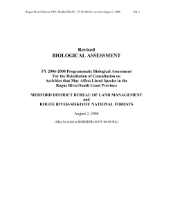 Biological Assessment