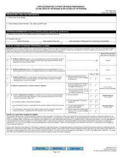 SF-15 Application for 10-point veteran preference