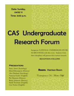 Program for the 2011 Student Research Forum here.