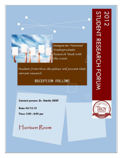 Program for the 2012 Student Research Forum here.
