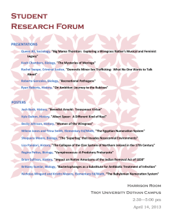 Program for the 2013 Student Research Forum here.