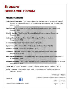 Program for the 2014 Student Research Forum here.