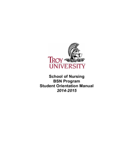 BSN Student Orientation Manual