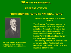 90 Years of Regional...