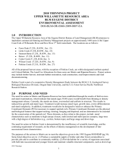 2010 Thinnings project