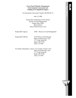 Green Peak II Density Management
