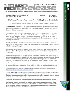 Free Fishing Day at Hyatt Lake