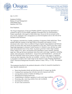Oregon Department of Fish and Wildlife (ODFW)