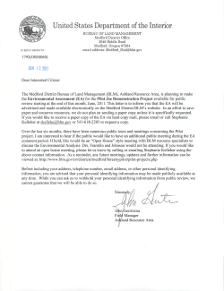 Pilot Joe Pre-EA Letter
