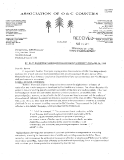 Association of O&C Counties EA Comments