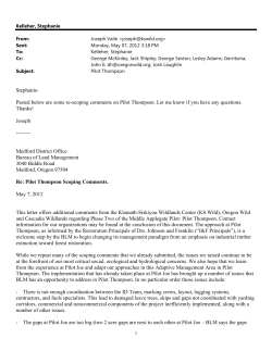 KS Wild, Cascadia Wildlands, and Oregon Wild Comments