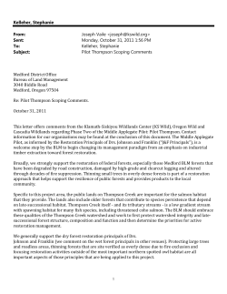 KS Wild, Cascadia Wildlands, and Oregon Wild Comments