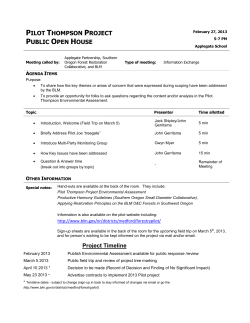 February 27, 2013 Open House Agenda