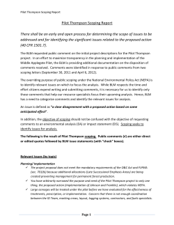 Pilot Thompson Scoping Report (August 2012)