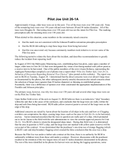 Pilot Thompson Project Planning Documents
