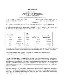 Ham and Chase Timber Sale Prospectus