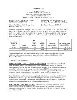 Adobe West Timber Sale Prospectus