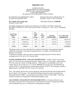 PVJ Timber Sale Prospectus