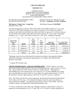 Mid-Spencer Timber Sale Prospectus
