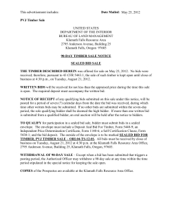 PVJ 90 Day TImber Sale Notice