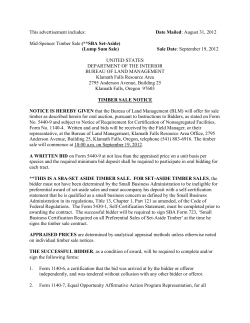 Mid-Spencer Timber Sale Notice