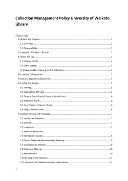 Collection Management Policy