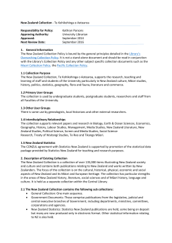 New Zealand Collection Policy