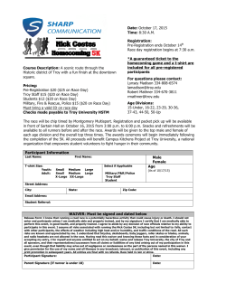 Nick Costes 5K Fall 2015 Registration Form