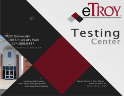 eTROY Testing Center brochure