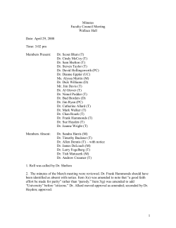 Minutes - April 2008