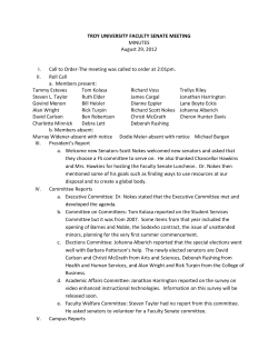 Minutes - August 2012