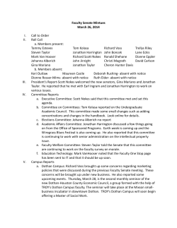 Minutes - March 26, 2014