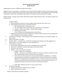 Minutes - October 29, 2014