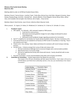 Minutes - March 25, 2015