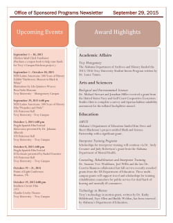 -- Office of Sponsored Programs Newsletter --
