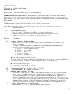 Minutes - September 29, 2015