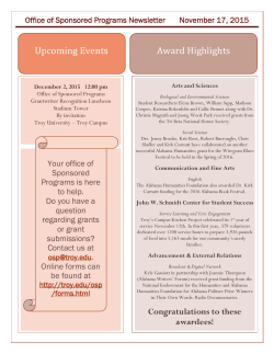 -- Office of Sponsored Programs Newsletter --