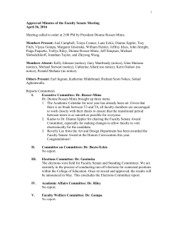 Minutes - April 26, 2016