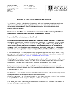 Information for Staff who have contact with Students