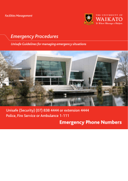 Unisafe Guidelines for managing emergency situations
