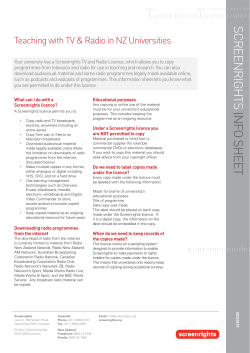 Screenrights Info Sheet