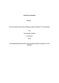 Licence Agreement with the Music Societies (APRA, AMCOS and PPNZ)