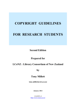 Copyright Guidelines for Research Students