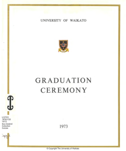 1973 - Apr: Graduation Programme