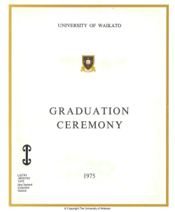 1975 - Apr: Graduation Programme