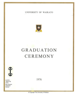 1976 - Apr: Graduation Programme