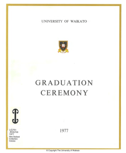 1977 - Apr: Graduation Programme